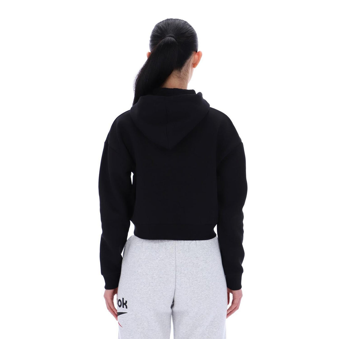 AVERY 2 COL OVERSIZED CROPPED HOODY BLACK
