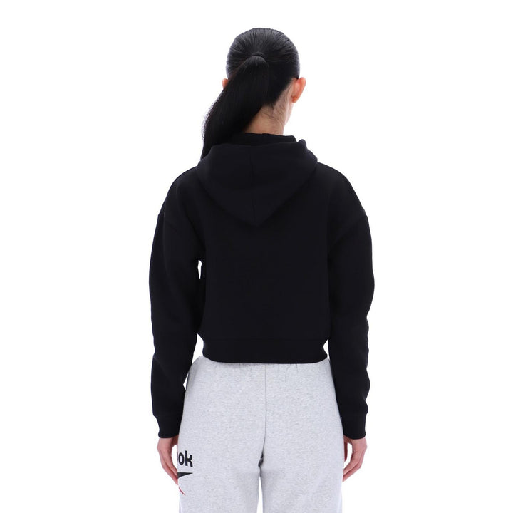 AVERY 2 COL OVERSIZED CROPPED HOODY BLACK