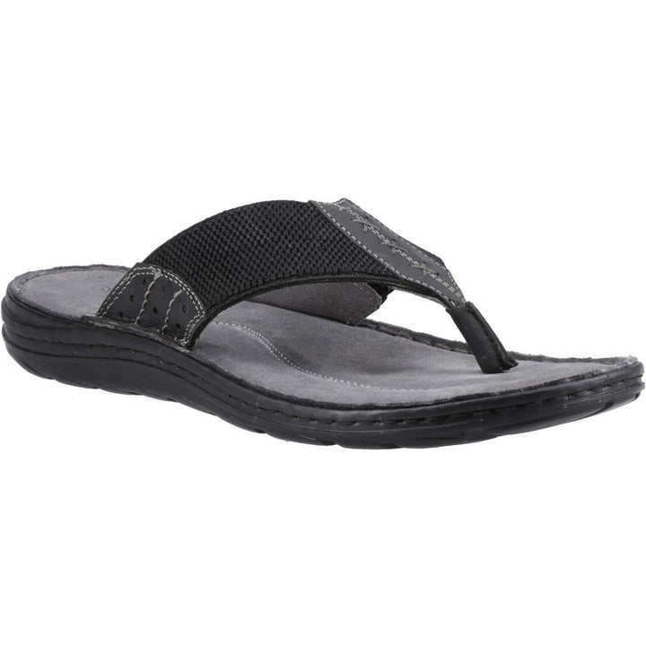 Hush Puppies Alan Toepost Sandal Black