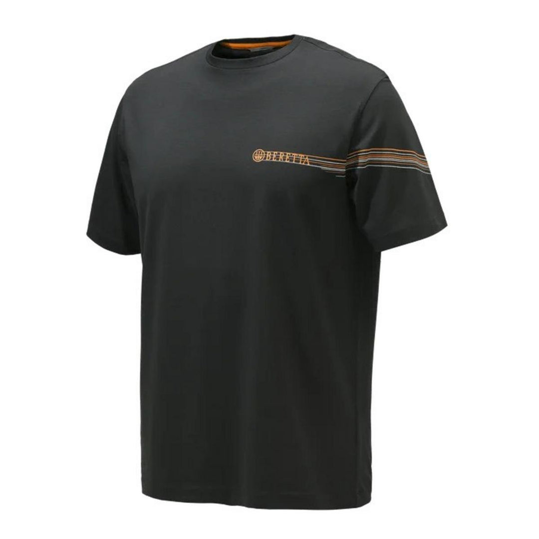 BERETTA LINES T-SHIRT Black Small - Hunting shirt breathable cotton for Men
