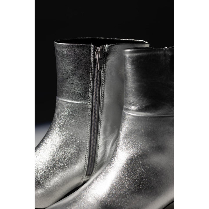 Nahla kitten heel boot Silver