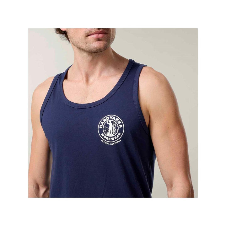 Hard Yakka Heritage Singlet Navy