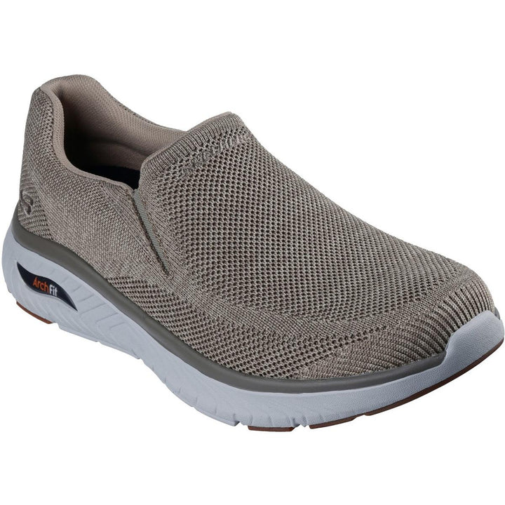 Skechers Arch Fit Crosser Locke Trainer Taupe