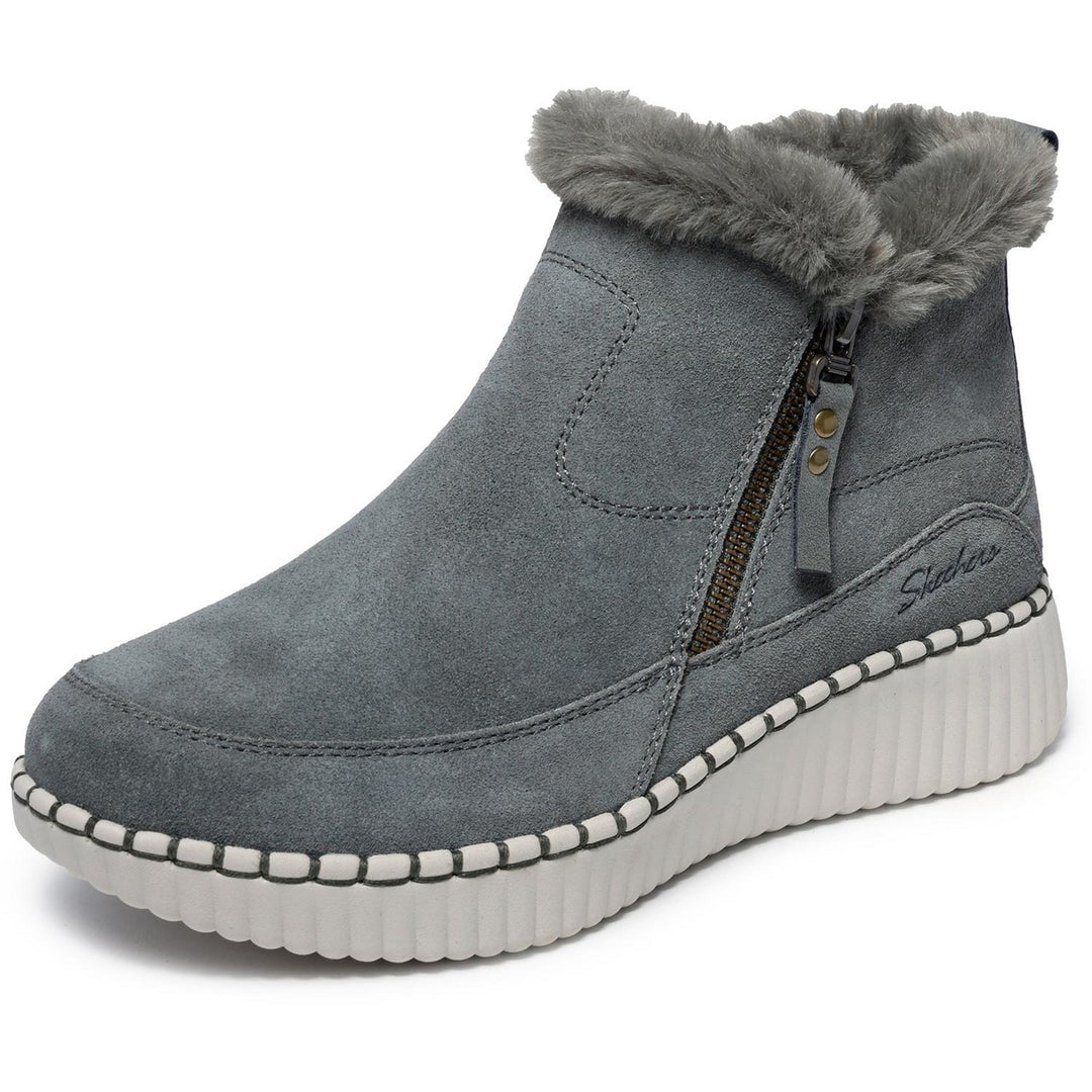 WILSHIRE BLVD FRESH ZIP Olive Suede/Faux Fur