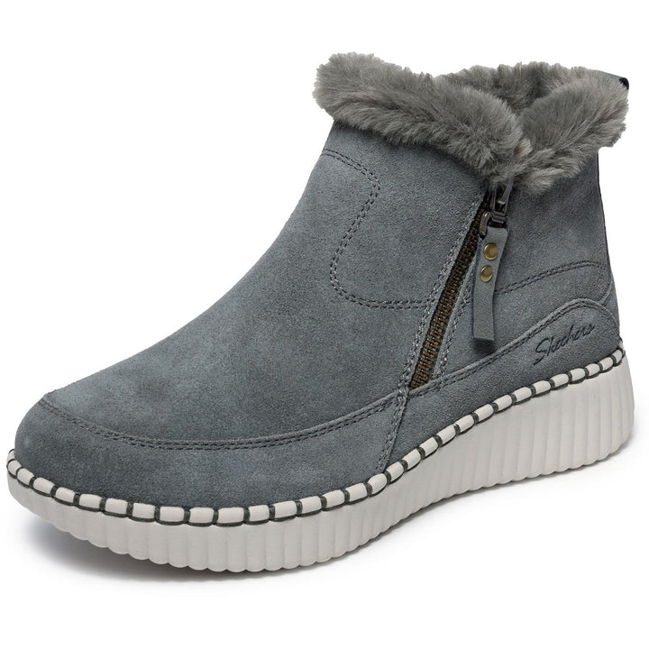 WILSHIRE BLVD FRESH ZIP Olive Suede/Faux Fur