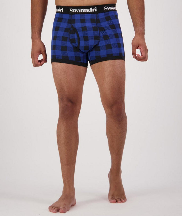Swanndri Men's Underwear - Organic Cotton Check Boxer Briefs