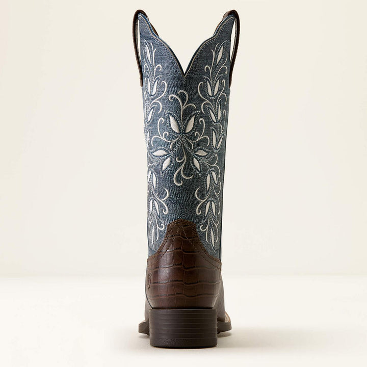 Ariat Ladies Round Up Holly Western Chc Crc Prt/dnm C