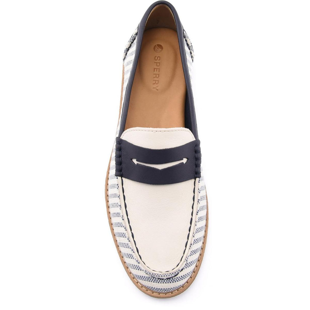 Sperry Port Driving Moccasin White/Navy