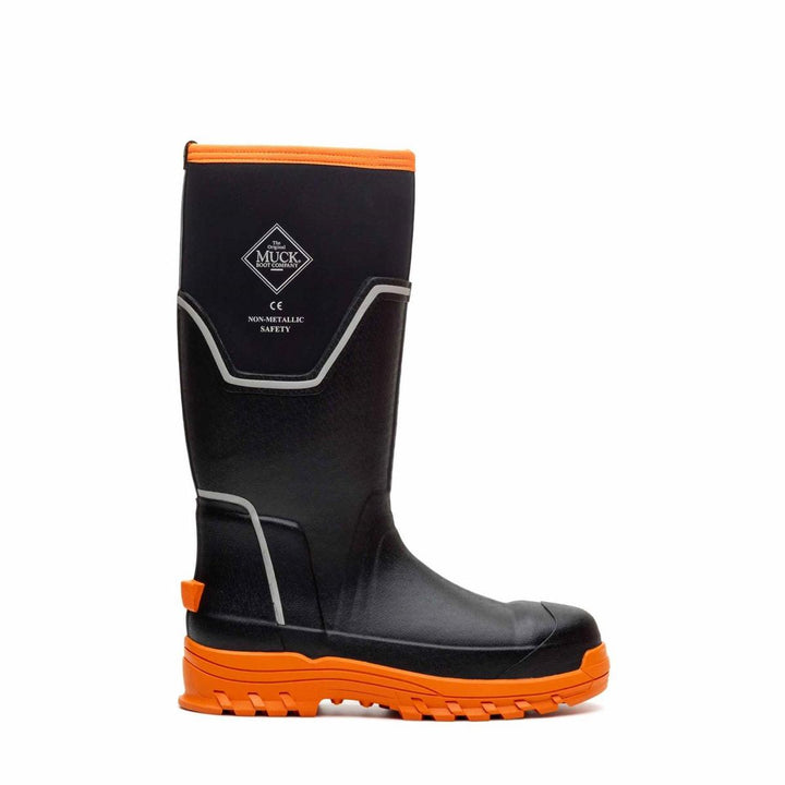 Muck Boots Grit S5 Safety Wellington Black/Orange