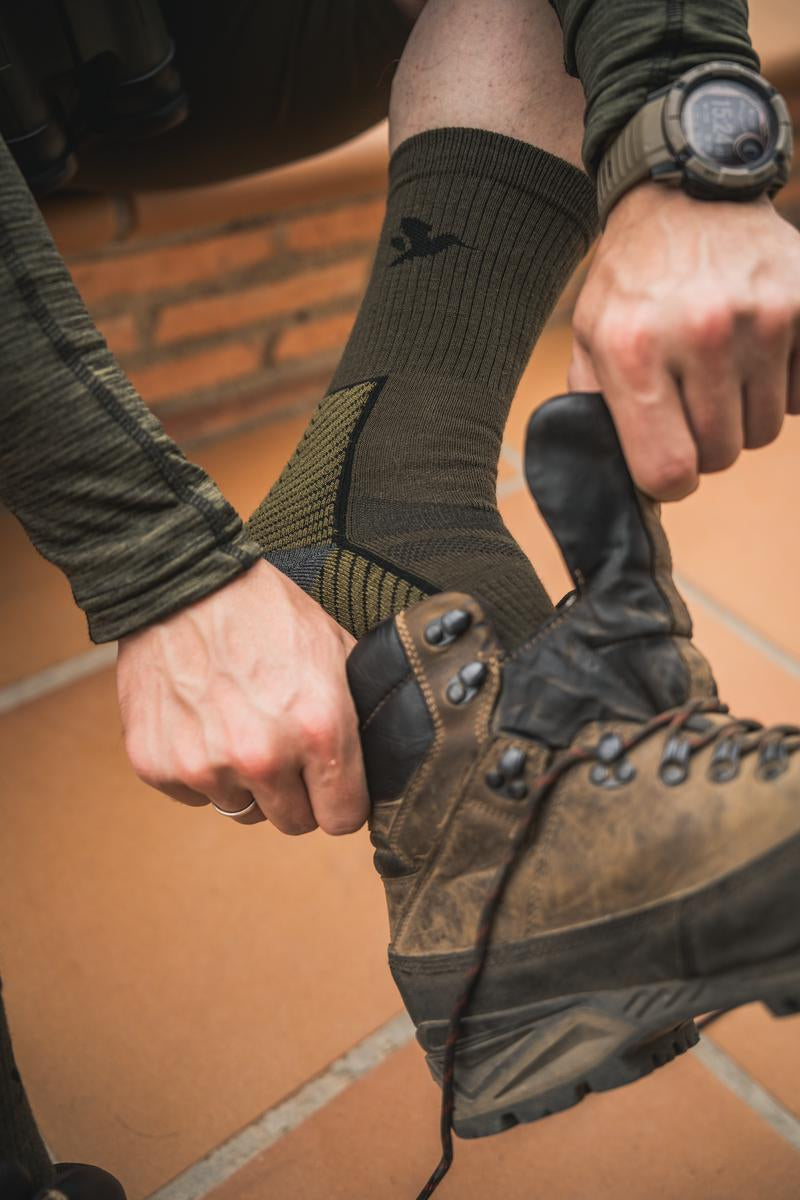 Seeland Field Merino Sock  2Pack Pine Green/Military Olive