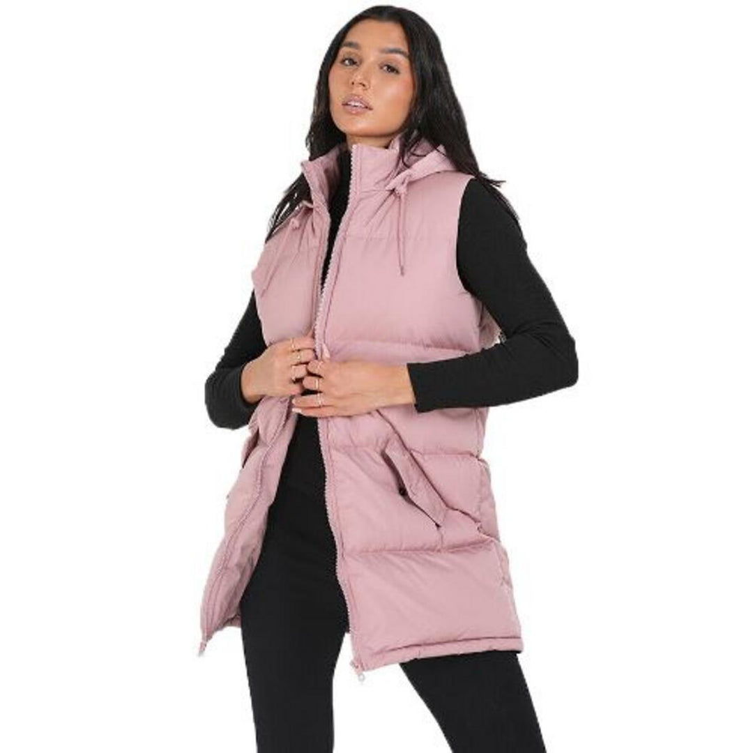 Brave Soul Ladies Brave Soul CELLOLGIL Padded Longline Gilet
