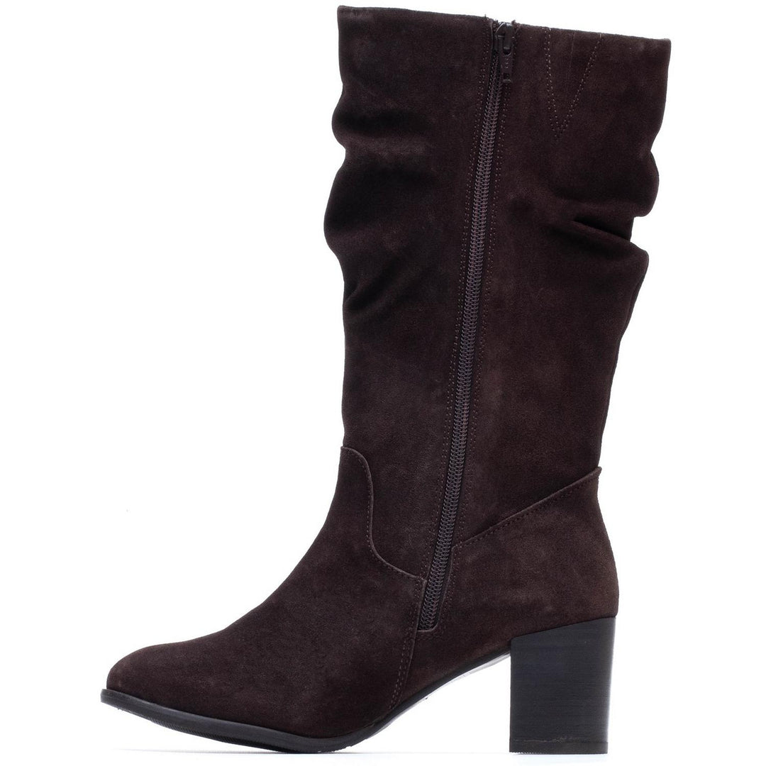 Cosima Ruched Boot Chocolate