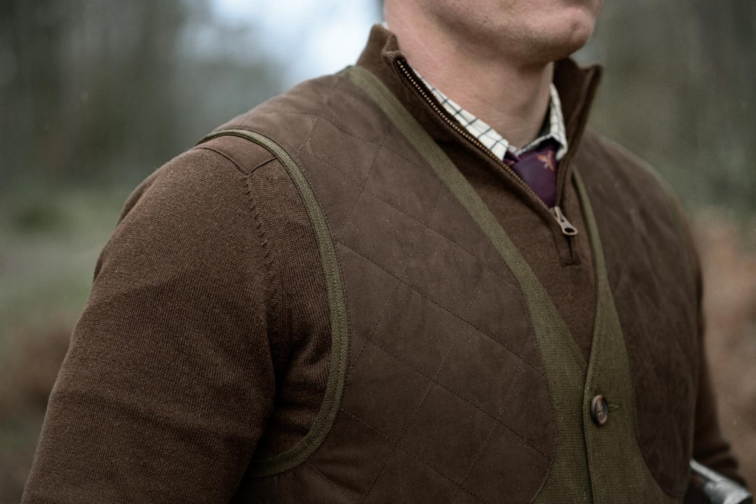 Woodcock Royale Waistcoat Shaded Olive – view 3