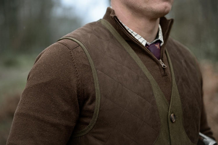 Woodcock Royale Waistcoat Shaded Olive – view 3