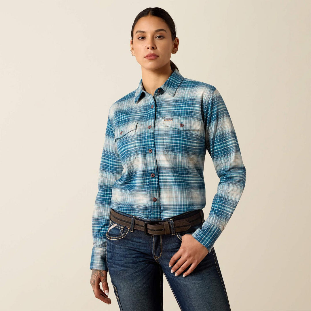 Ariat Ladies Rebar Flannel Duracanvas Long Sleeve Work Shirt