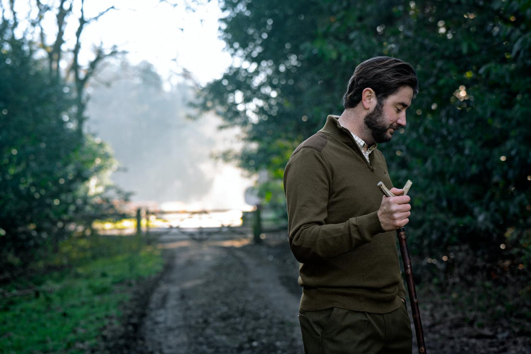 Pine Half Zip Sweater Light Pine