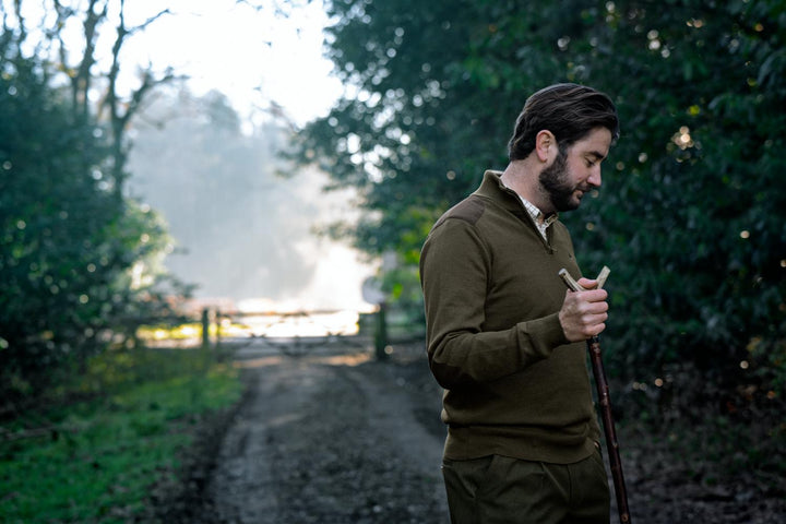 Pine Half Zip Sweater Light Pine