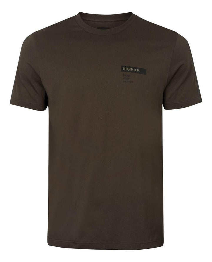 Harkila Härkila logo band S/S tshirt Shadow brown/Tarmac