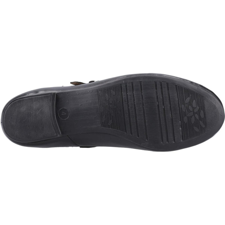 Hush Puppies Nancy Mary Jane Ballet Black Leather – view 3