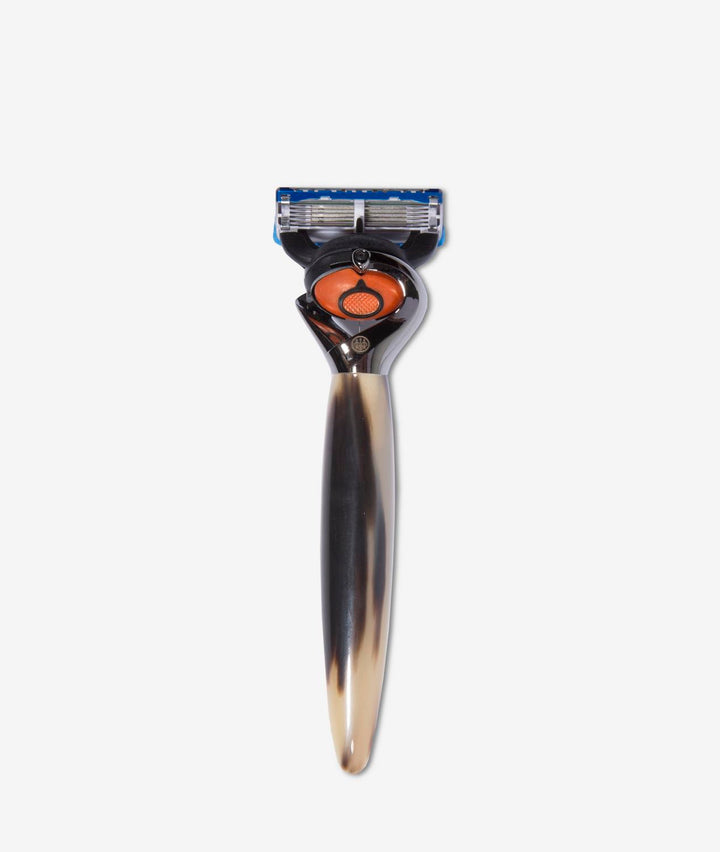 RAZOR WITH HORN HANDLE Brown Larusm