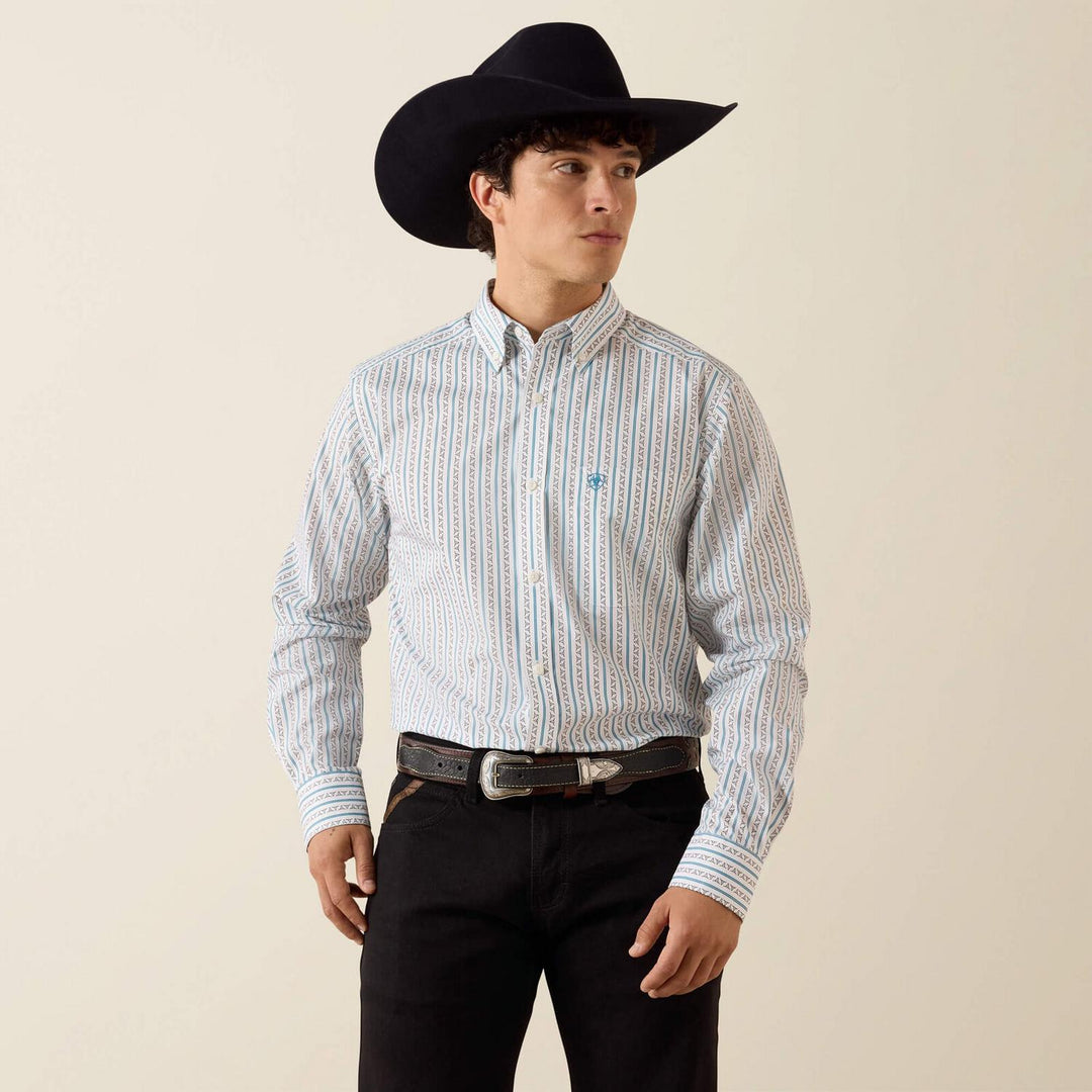 Ariat Mens Crow Fitted Long Sleeve Shirt