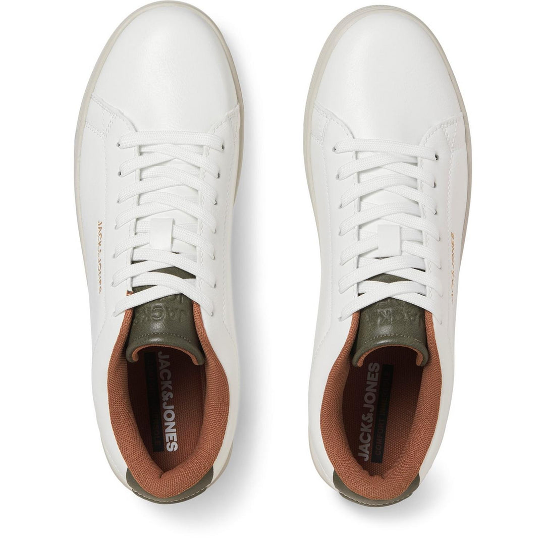 Bosley Trainer with Embossed Branding White - Detail:Olive Night