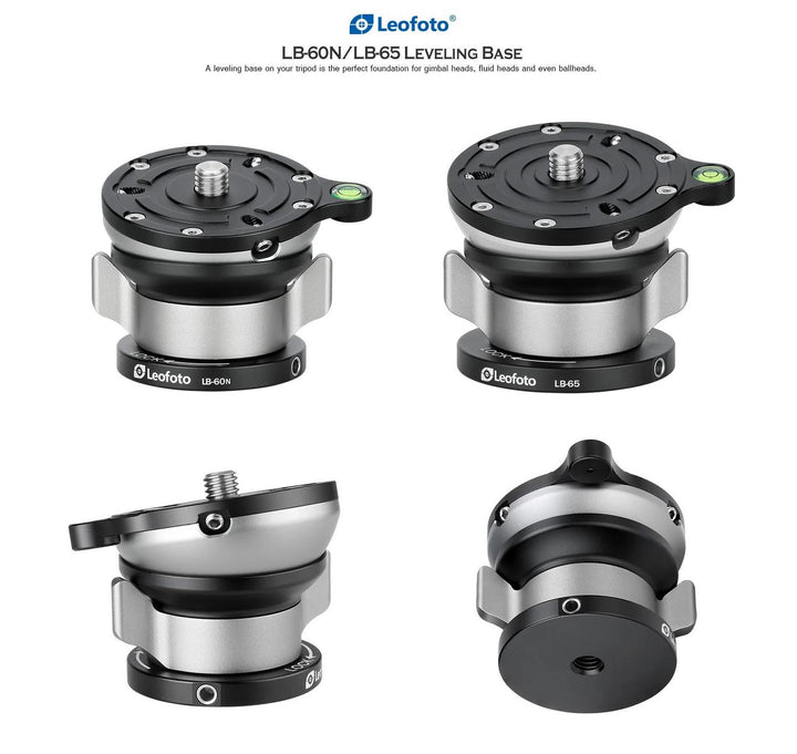 Leofoto LB-60N Half-Ball Levelling Base, 60mm, 3/8" Stud