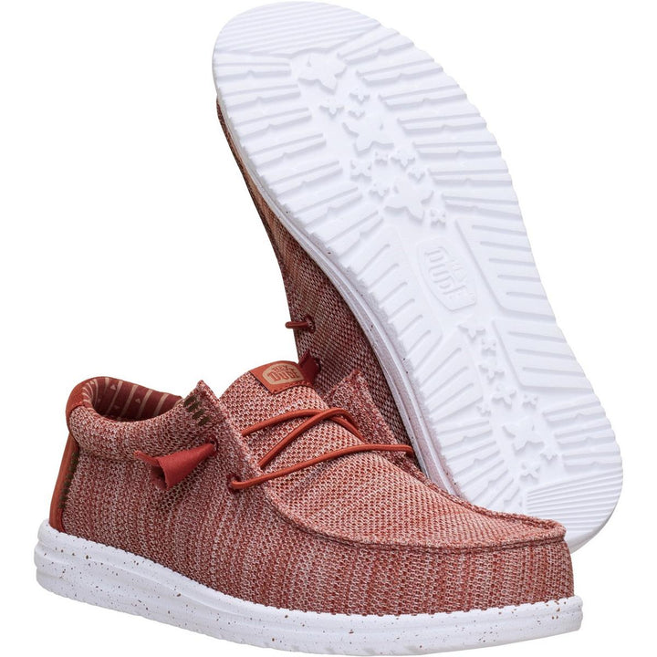HEYDUDE Wally Stretch Sox Slip on Shoe Burnt Red/Multi