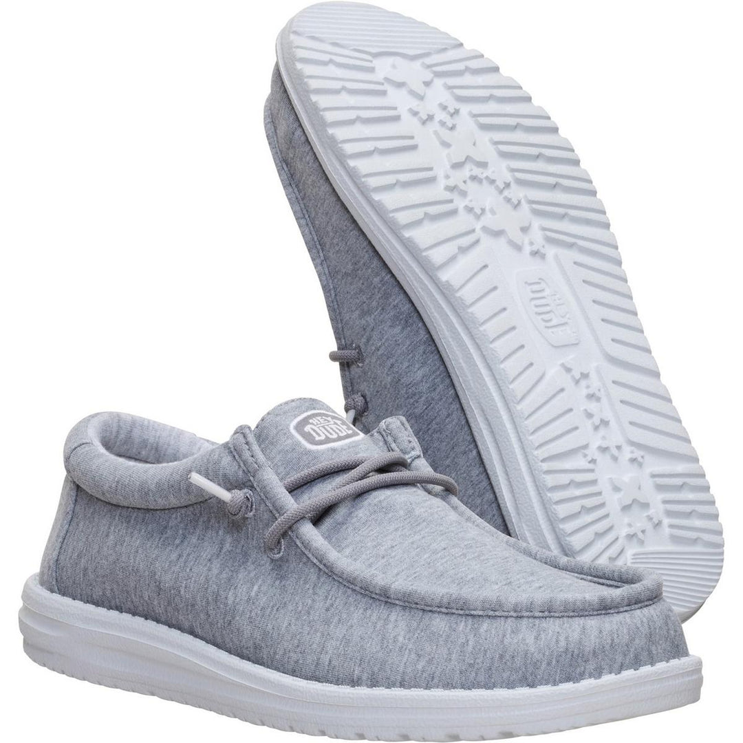 HEYDUDE Wally Stretch Jersey Slip on Shoe Grey