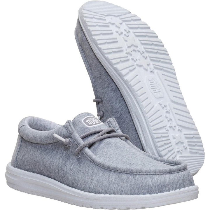 HEYDUDE Wally Stretch Jersey Slip on Shoe Grey