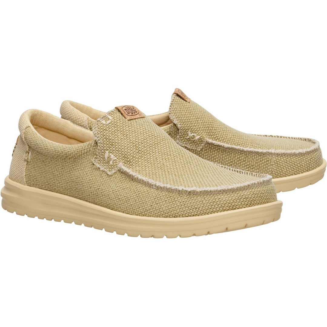 HEYDUDE Mikka Braided Slip on Shoe Olive Grey/Boulder