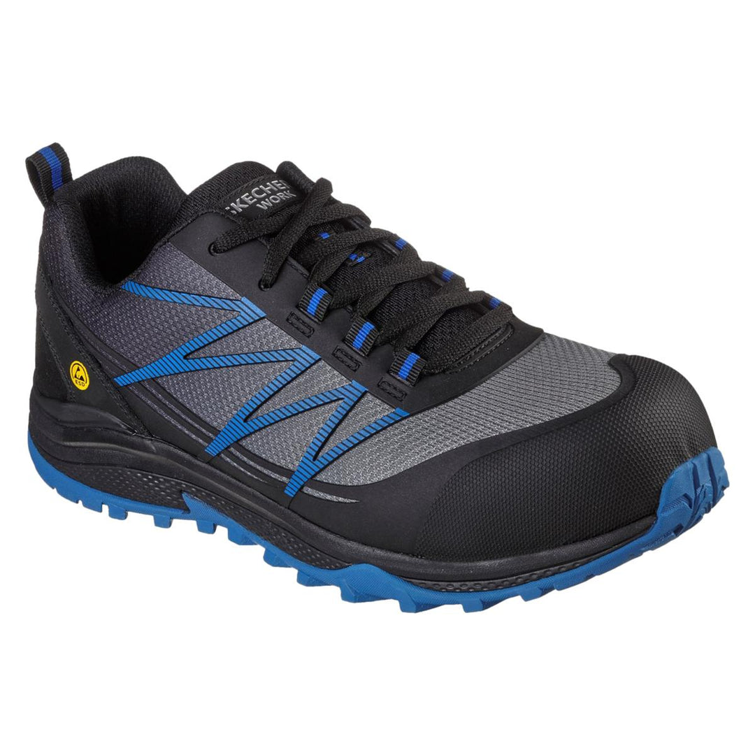 Skechers Workwear Puxal Safety Trainers Black/Blue