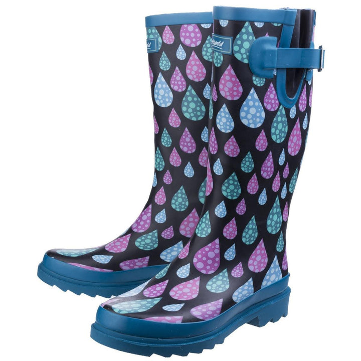 Cotswold Burghley Waterproof Pull On Wellington Boot Raindrop