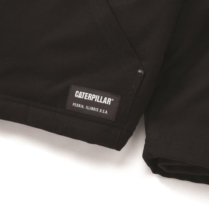 Caterpillar Hooded Sherpa Lined Jacket Black