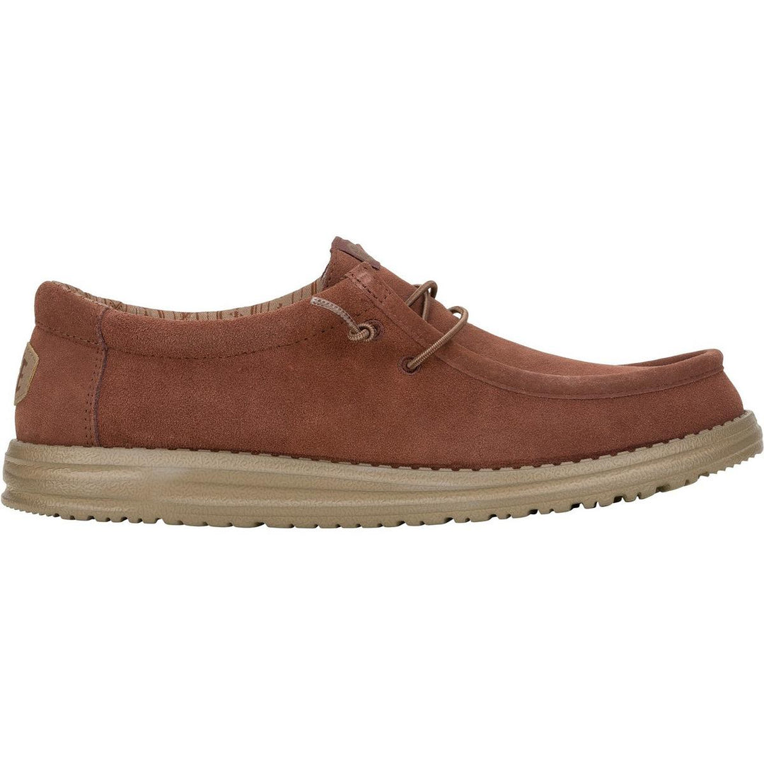 HEYDUDE Wally Suede Shoes Dark Brown