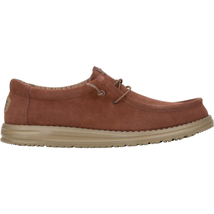 HEYDUDE Wally Suede Shoes Dark Brown