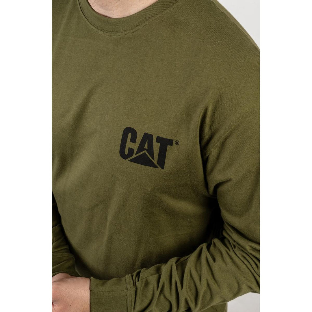 Caterpillar Trademark Banner Long Sleeve T-Shirt Chive