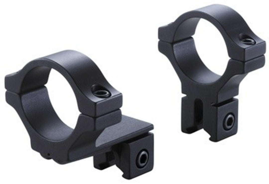 BKL 30mm 2 Piece Single Strap Offset Dovetail Scope Rings - Matte Blac