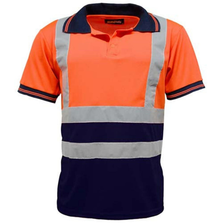 Standsafe HV004 Hi Vis Two Tone Short Sleeve Polo Shirt