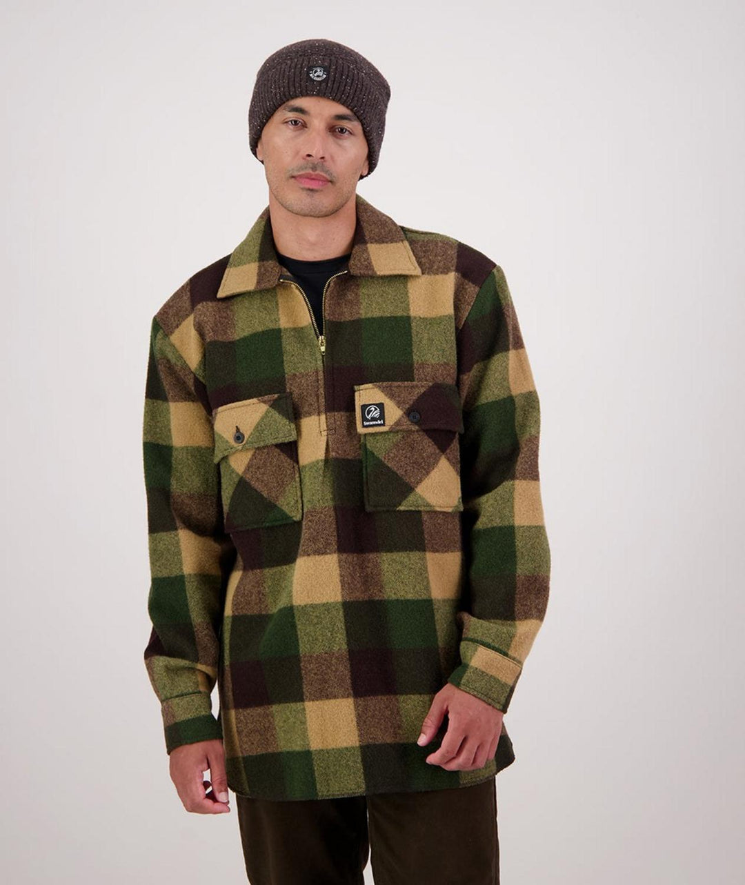 Swanndri Men's Ranger Wool Bushshirt with Zip-up Front