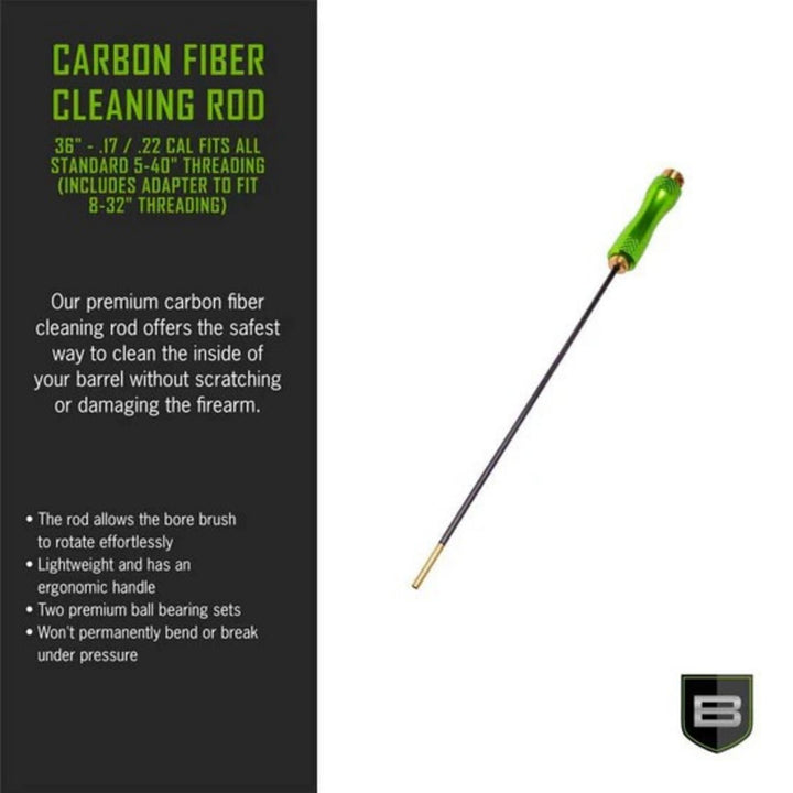Breakthrough Clean Carbon Fibre Cleaning Rod 36in .17-.22 Cal