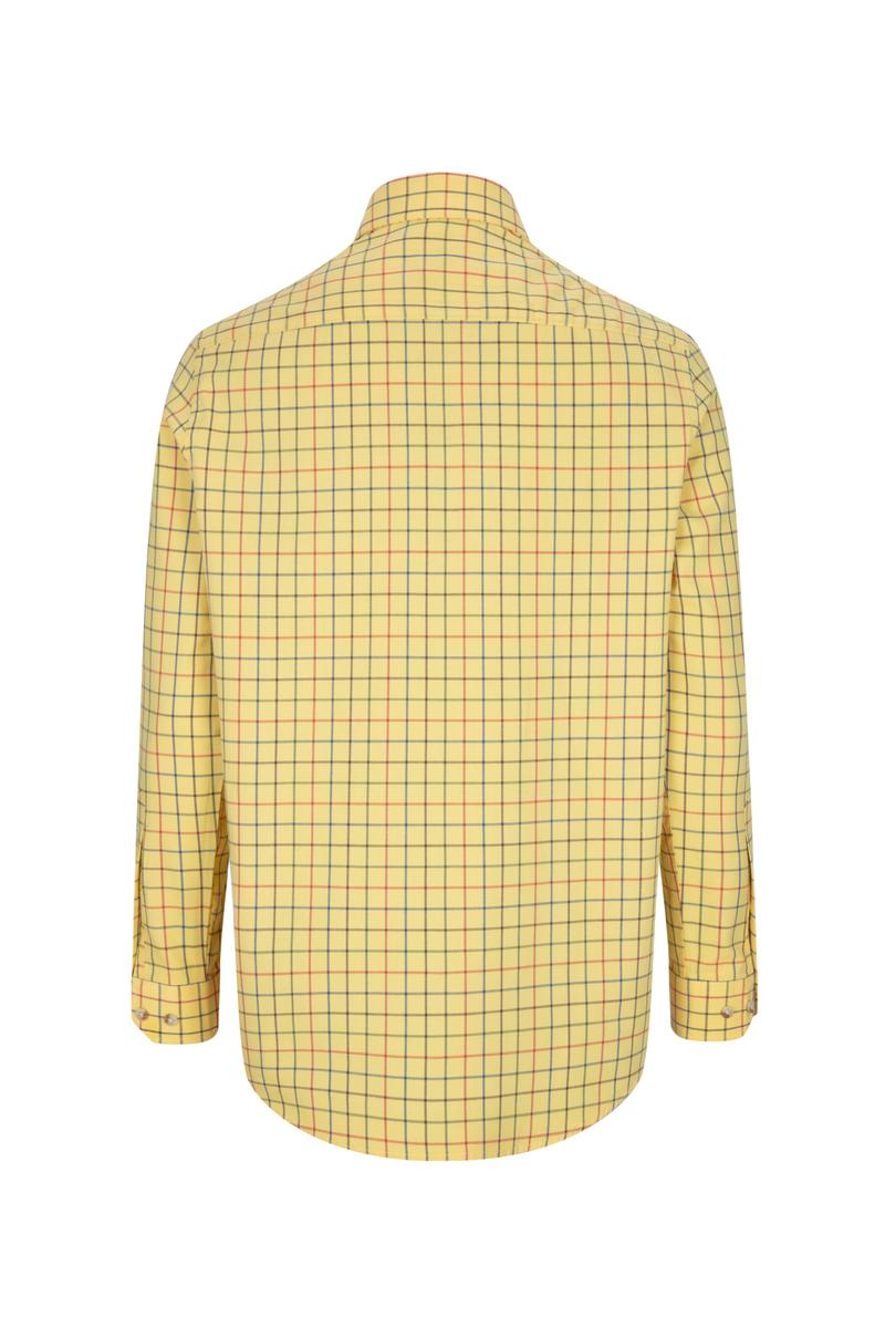 Hoggs of Fife Governor Premier Tattersall Shirt  Gold Check