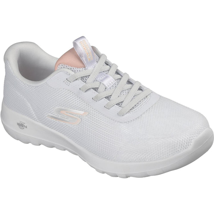 GO WALK JOY RINA White Textile/Coral Trim
