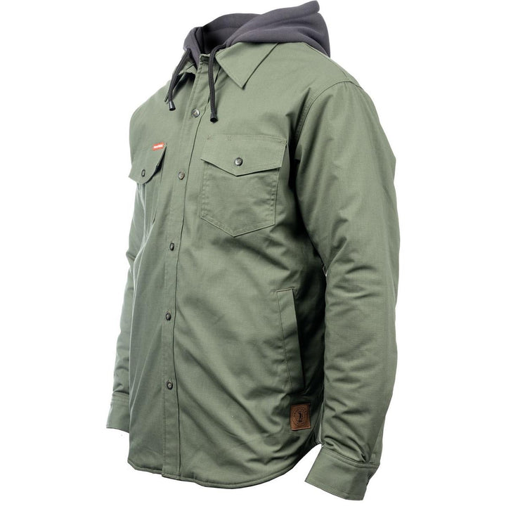 Hard Yakka Quilted Solid Shacket Military