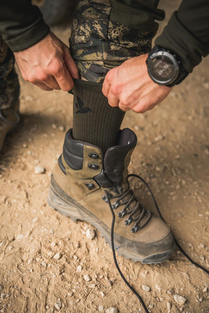 Seeland Field Merino Sock  2Pack Pine Green/Military Olive