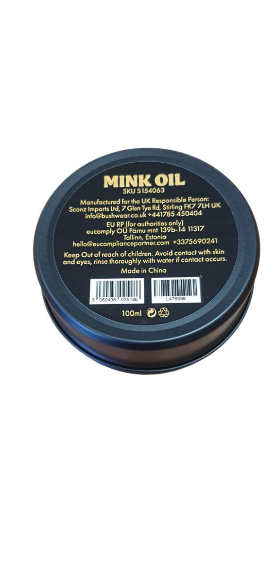 BushWear Mink Oil Leather Conditioner 100ml – Waterproofing