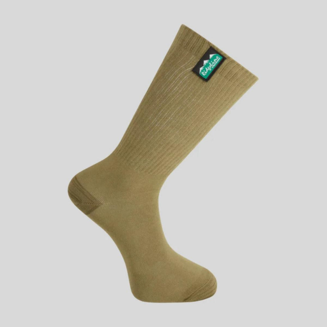 Ridgeline Unisex Cotton Light Work Socks Mid Length 3 pair