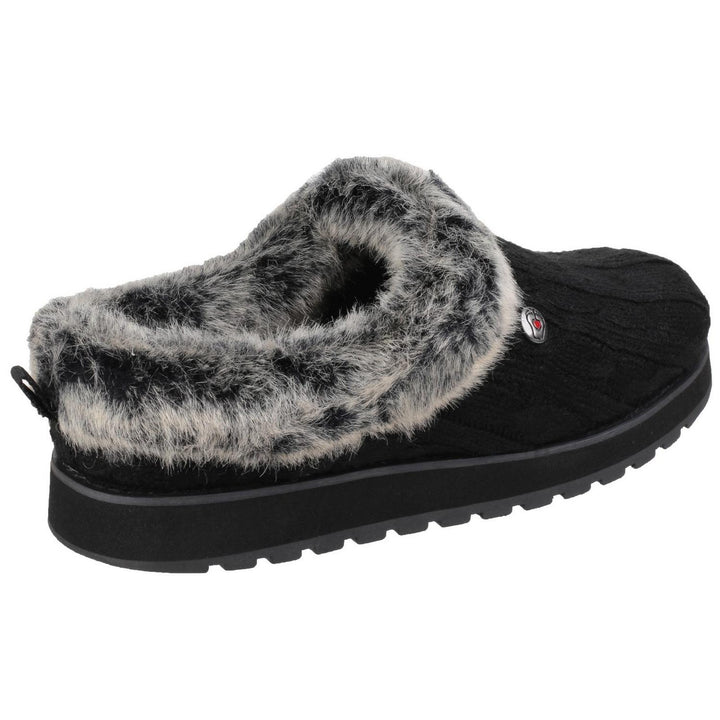 Keepsakes Ice Angel Mule Slipper Black