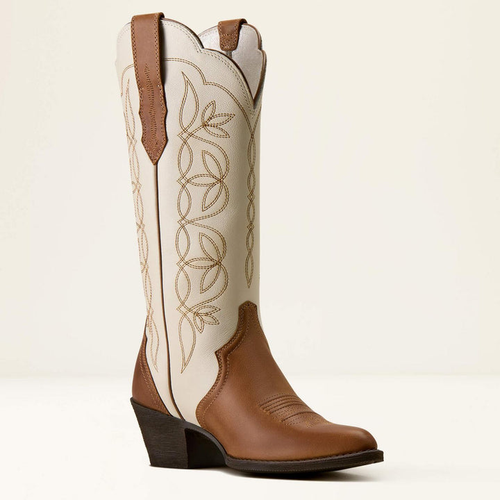 Ariat Ladies Heritage Blossom J Toe Whet Brn/brt C