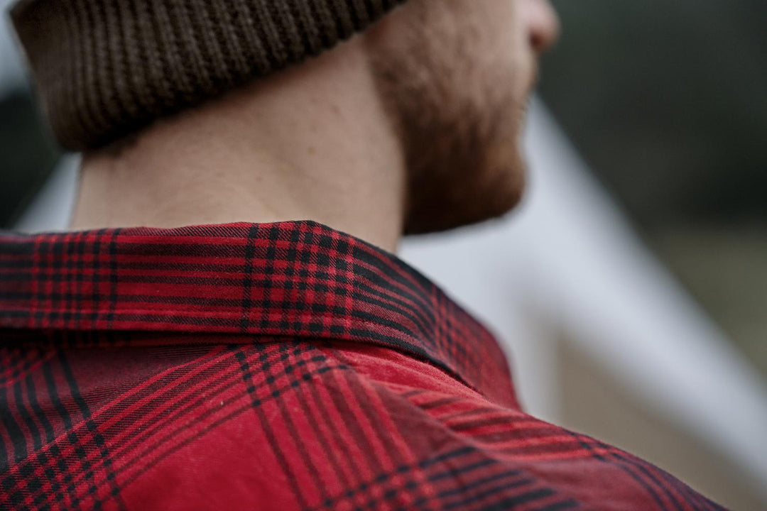 Glen Flannel Shirt Red check – view 4